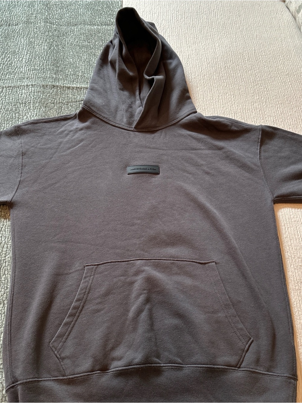 Abercrombie & Fitch Gray and Black Hoodie Sweatshirt